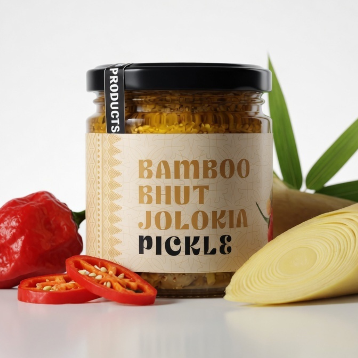 Bamboo Bhut Jolokia Pickle